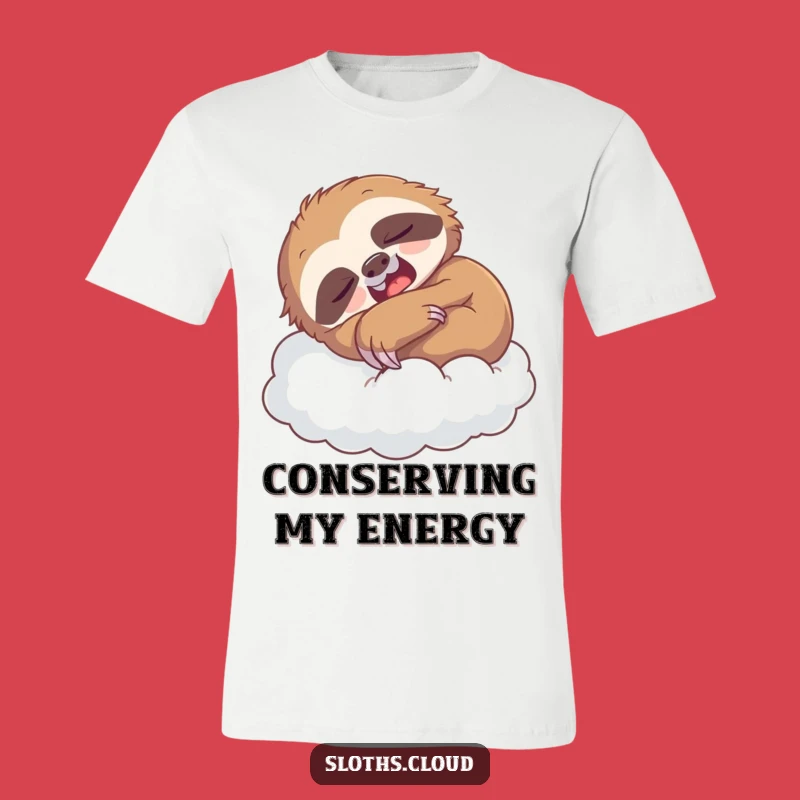 Funny Sloth Nap T-Shirt: Yawning Sloth On Cloud For Ultimate Sleepy Comfort