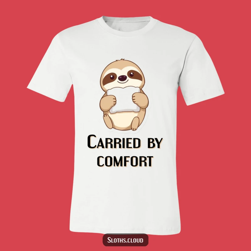 Funny Sloth Pillow Drift T-Shirt: Sleepy & Hilarious Comfort Tee
