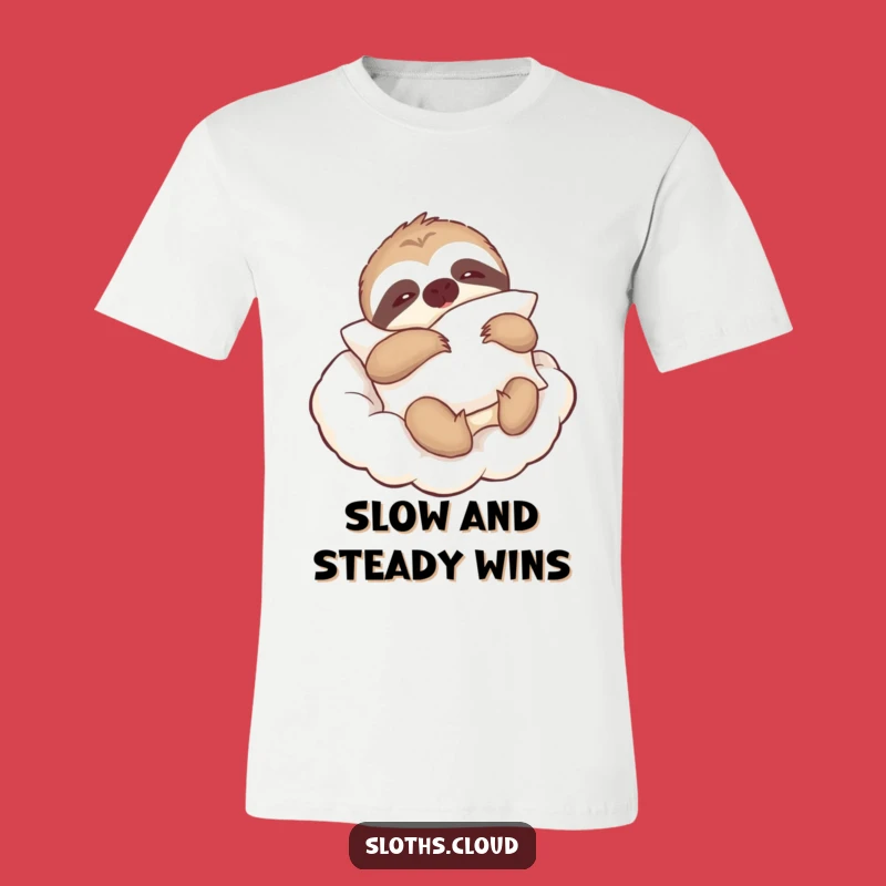 Funny Sloth Pillow T-Shirt: Lazy Cloud Sloth Comfort, Relaxed Apparel
