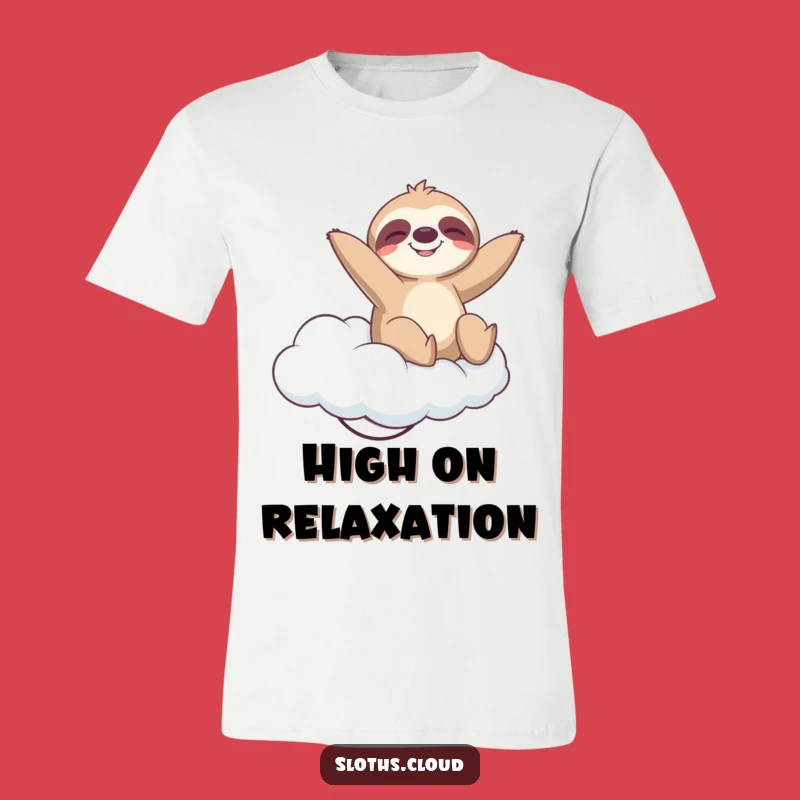 Funny Sloth Cloud Bounce T-Shirt: Blissful & Hilarious Go-To Tee