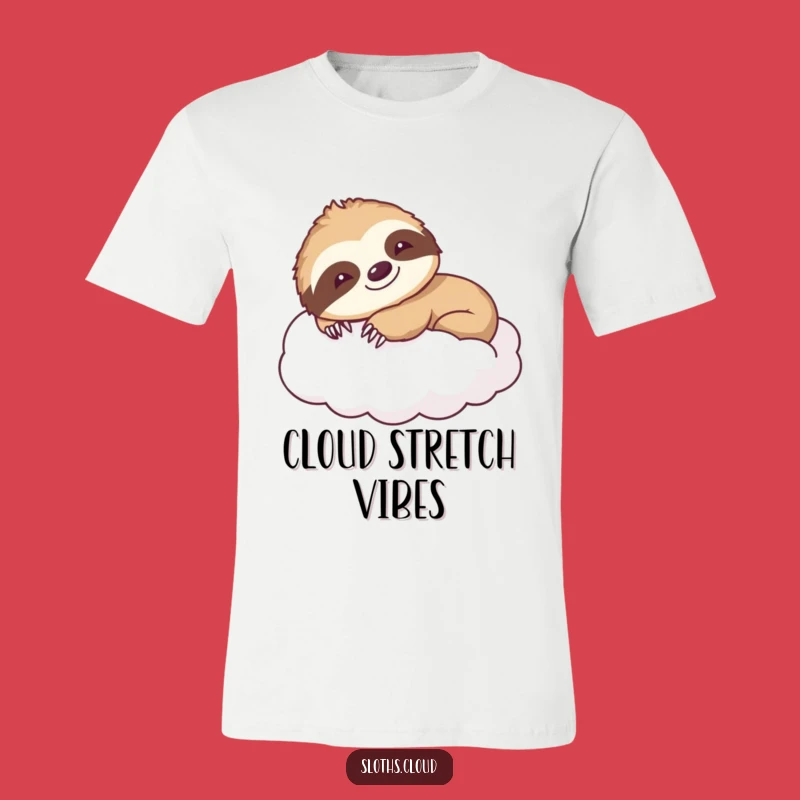 Smiling Sloth Stretch T-Shirt: Funny Lazy Day Tee, Perfect Relaxed Gift