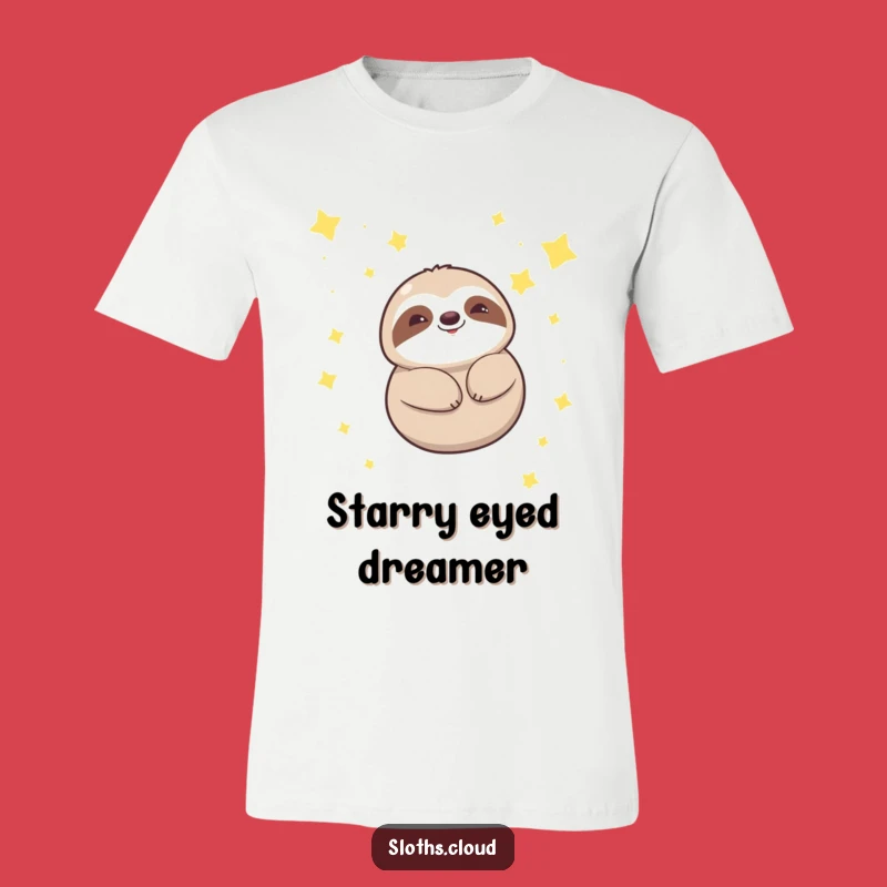 Funny Kawaii Sloth Starry Float T-Shirt: Dreamy Comfort