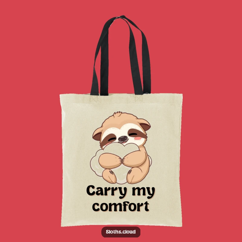 Content Sloth Hug Tote Bag: Carry Your Comfort, Funny Gift