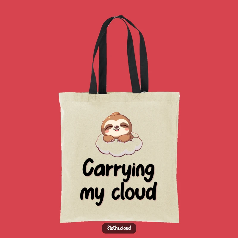 Funny Sloth Cloud Tote Bag: Blissful Floating Sloth, Practical & Stylish Funny Gift