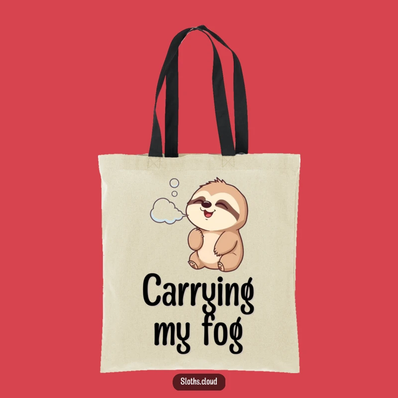 Funny Sloth Cloud Air Tote Bag: Carry Joy with Sloth Puffs, Perfect Funny Gift