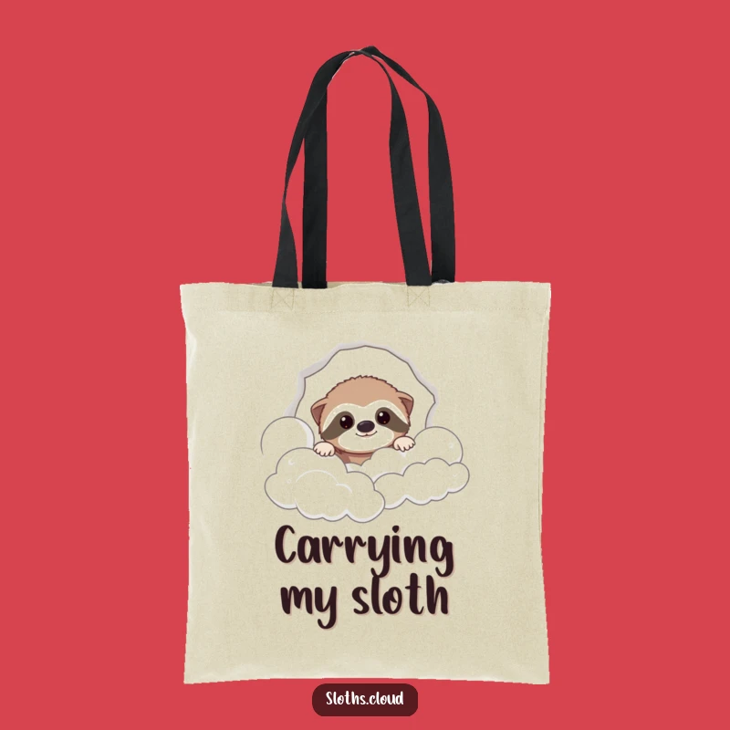 Funny Sloth Cloud Peek Tote Bag: Carry Your Giggle-Worthy Sloth & Essentials