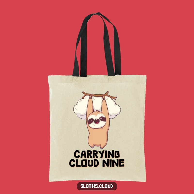Funny Kawaii Sloth Cloud Tote Bag: Carry Peace and Smiles
