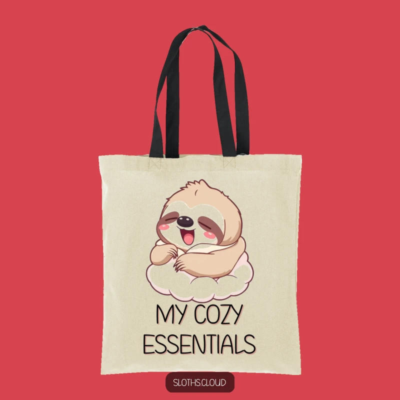 Funny Yawning Sloth Cloud Tote Bag: Cozy & Hilarious Carry-All